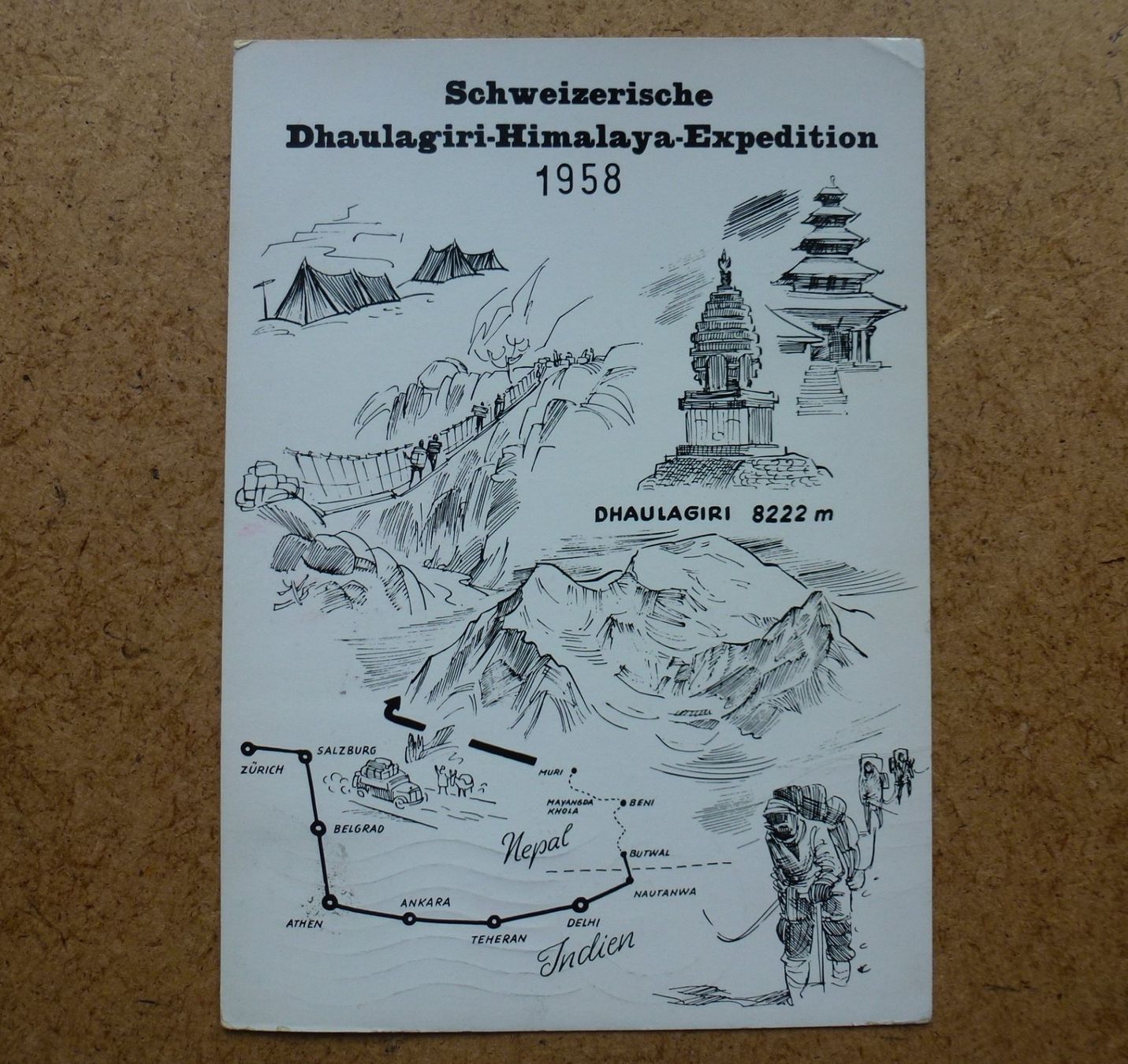 Ansichtskarten: Top + 4 Ansichtskarten von Dhaulagiri-Himalaya-Expeditionen – Gebraucht aus Walkringen von Casablanca777 8