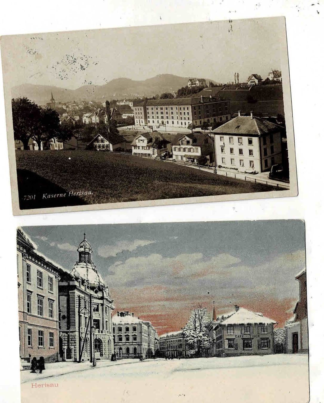 Cartoline postali: 2 Karten Herisau – Usato da Sulz AG venduto da Oberdanne8