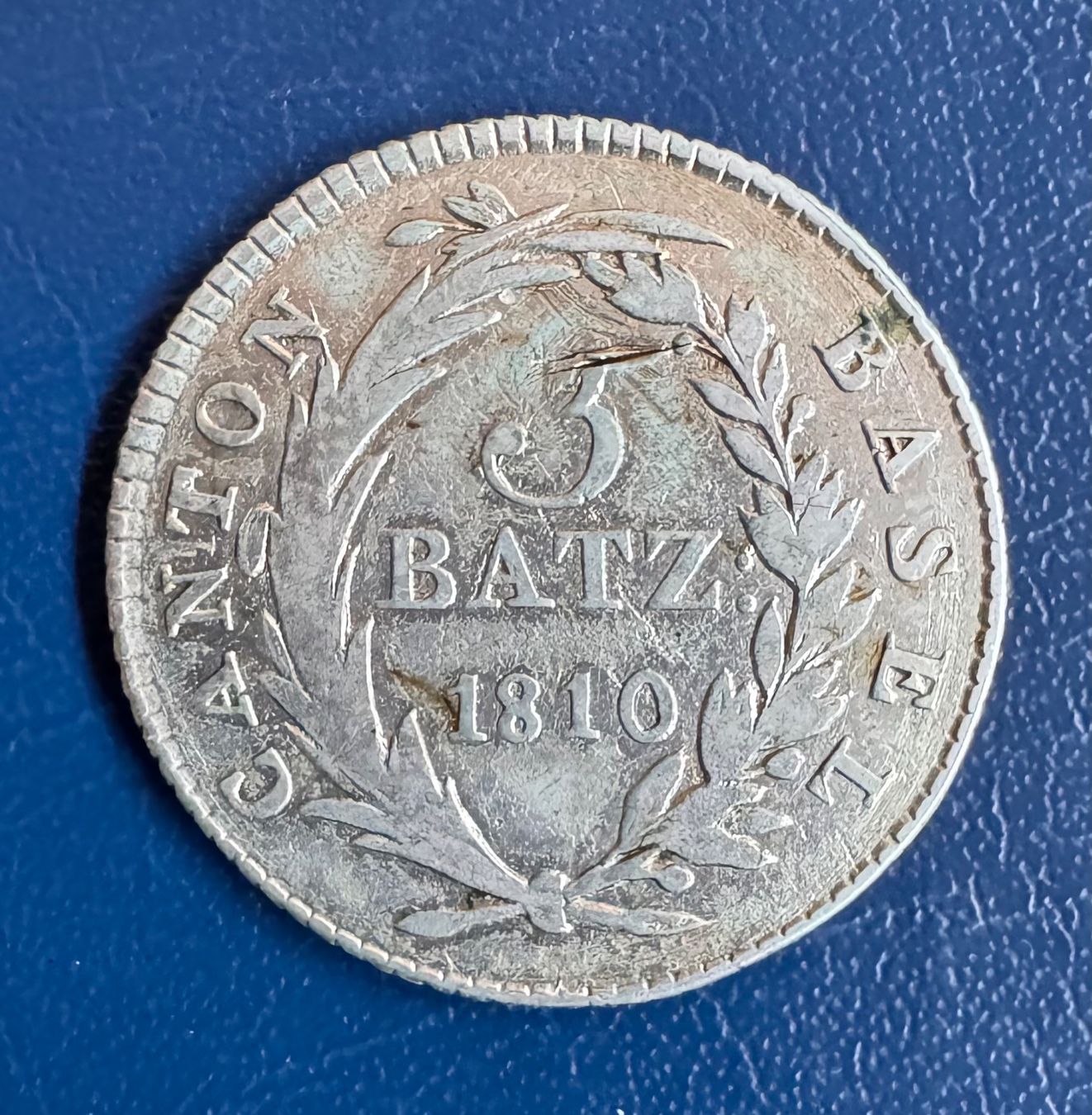 Tutti le monete: Kantonsmünze Basel, 3 Batzen 1810 – Usato da Ebikon venduto da Dmasterx