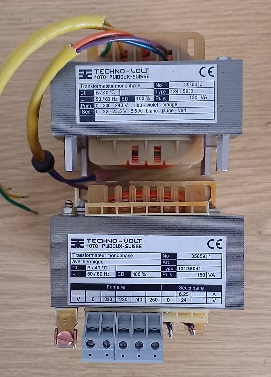 Componenti elettronici: 7 Transformateurs 220V-250Vac => Output de 22V à 27Vdc – Usato da Bretigny-Morrens venduto da LaureLM 3