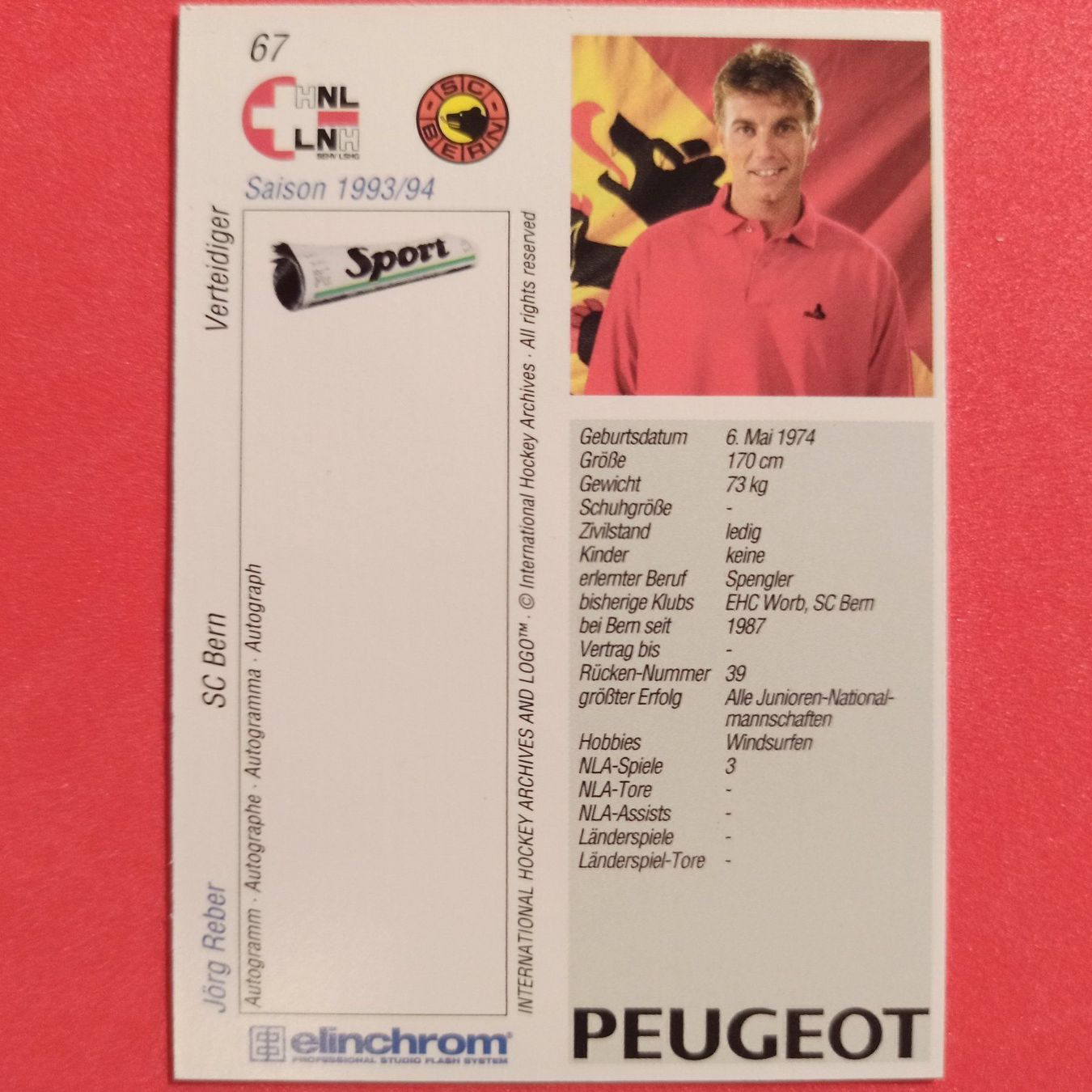 Carte collezionabili: Jörg Reber - SCB - 1993/94 – Usato da Dübendorf venduto da kb86_MOVIE 1