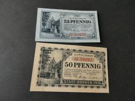 Dt. Reich, Borken - Notgeldscheine