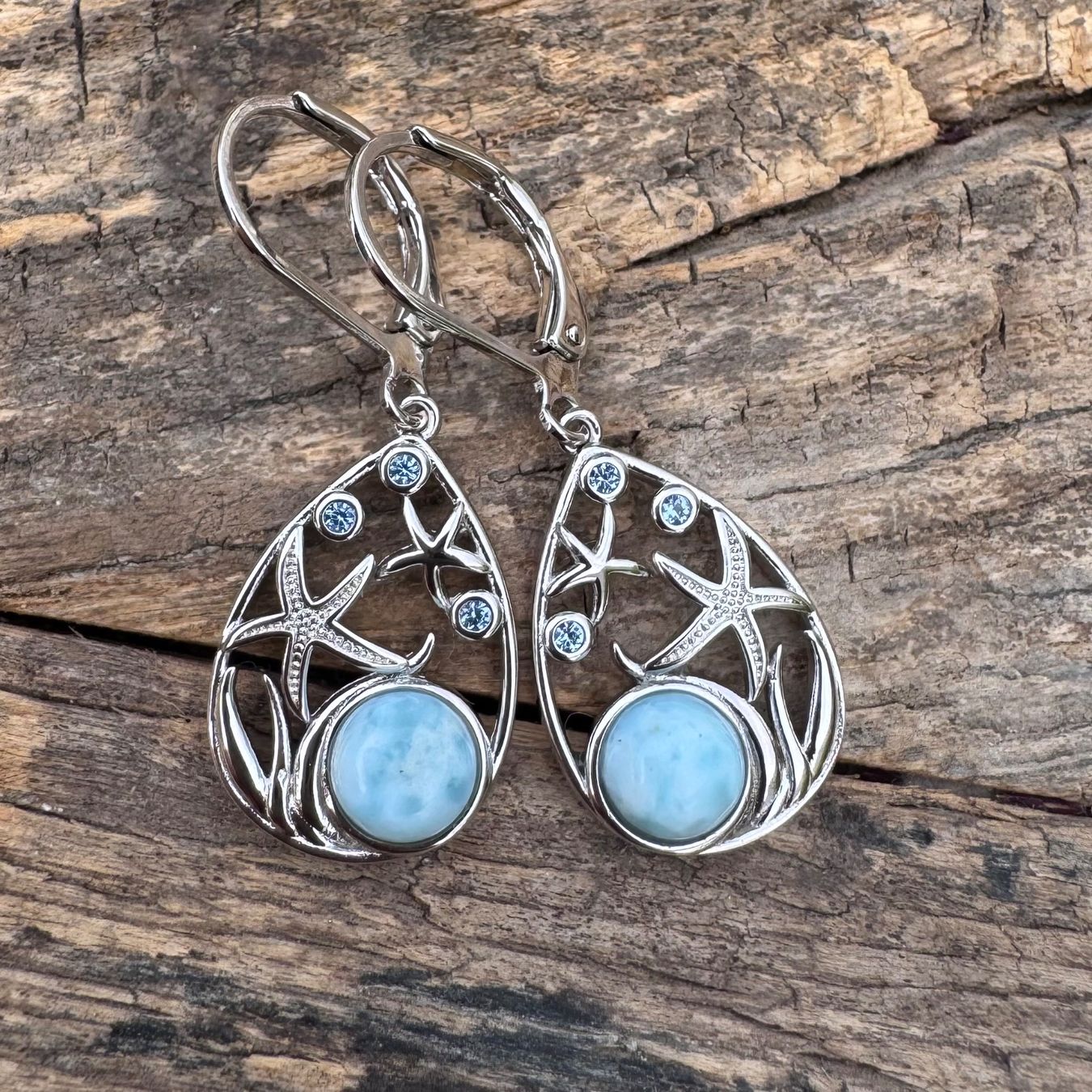 Ohrringe & -stecker: Wow: 925 Silber Ohrhänger mit wunderschönen LARIMAR Steinen – Neu und originalverpackt aus Rombach von Ivreajewels