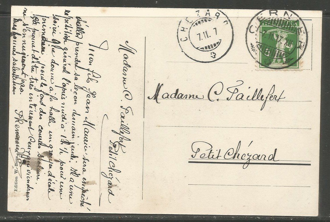 Cartoline postali: Carte P de 1917 ( Cernier ) – Usato da La Russille venduto da Nono4 1
