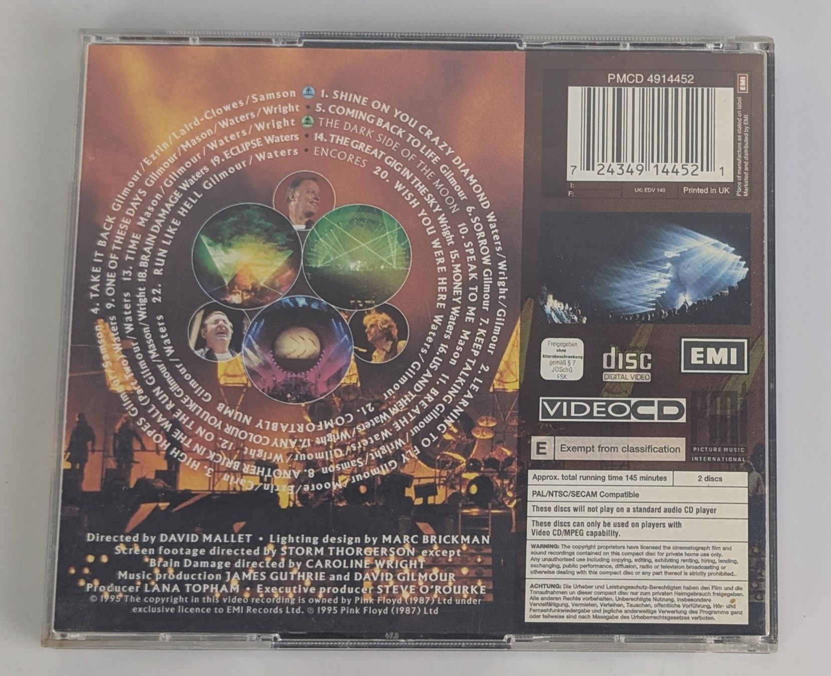 CD: Pink Floyd - Pulse (P.U.L.S.E.) - Seltene Video CD Edition – Usato da Zürich venduto da 1.Simon 1