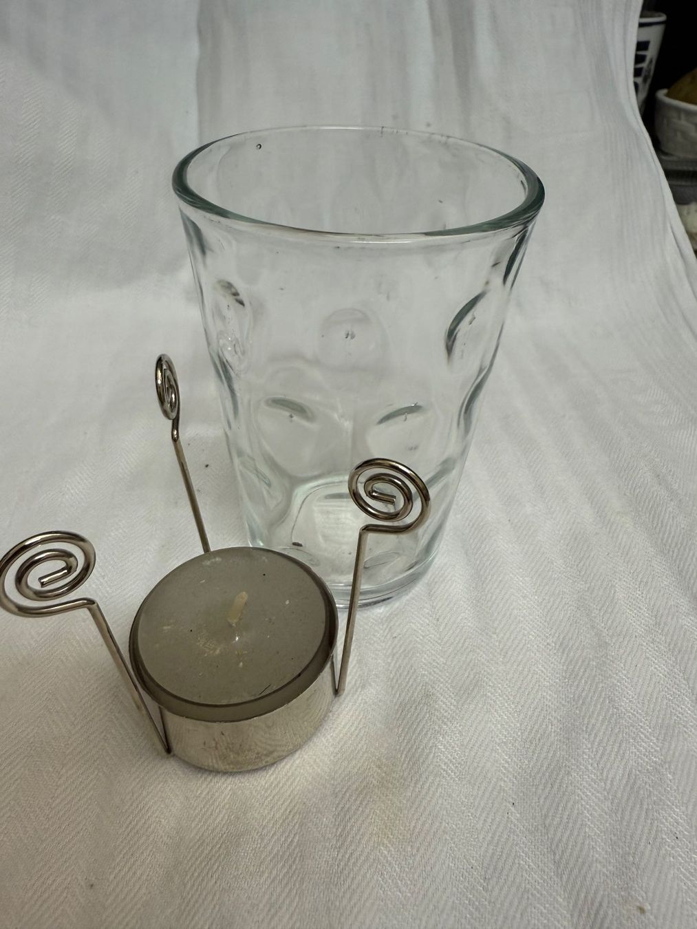 Portacandele: Tee--Licht Glas mit Halter - Duftkerzenhalter – Usato da Bern venduto da rewe45 1