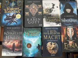 8 Romane Fantasy - 2 Bücher gebunden - 6 Taschenbücher 