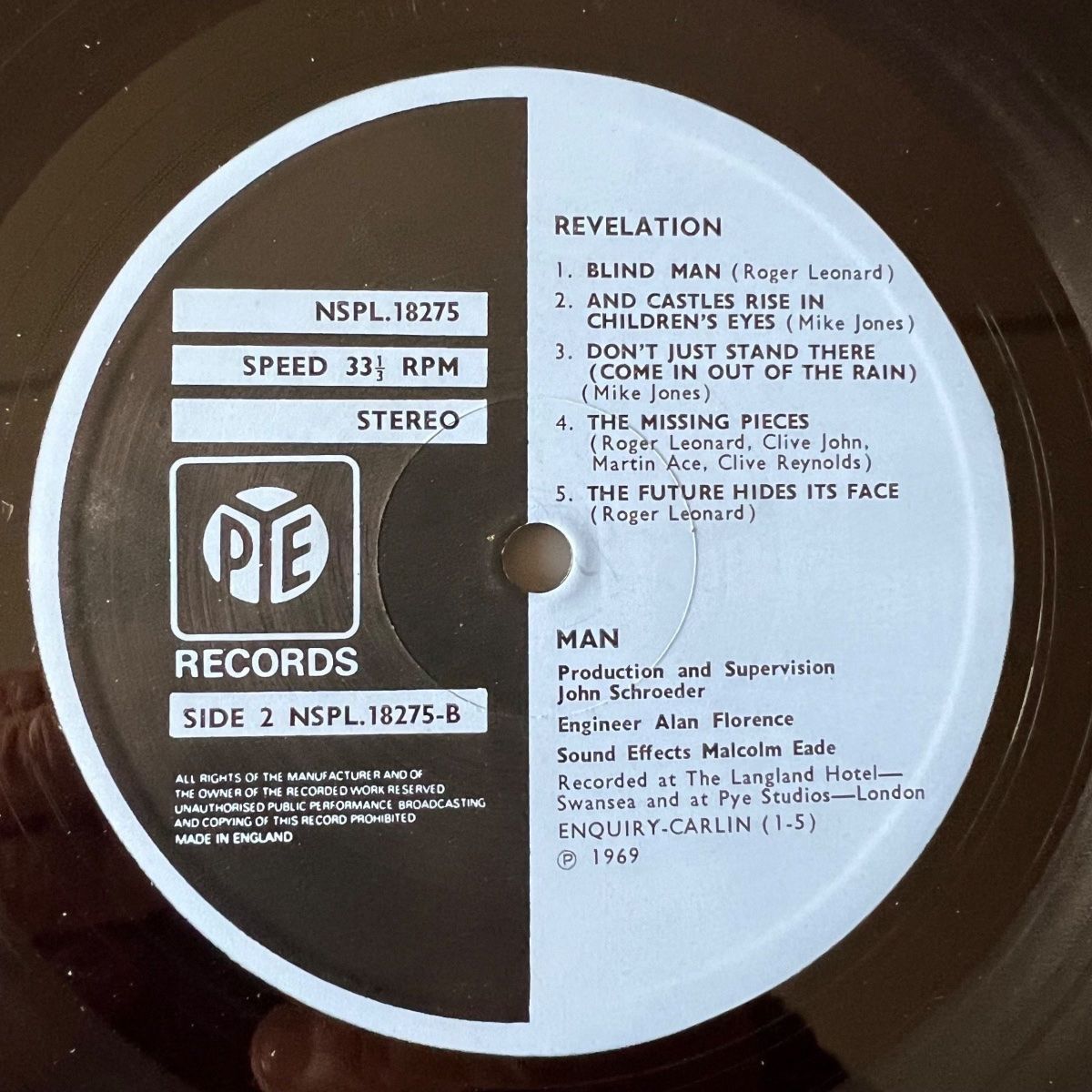 Dischi in vinile: Man - Revelation / 2. UK-Press. 1969 - TOP – Usato da Gais venduto da soundcave57 2
