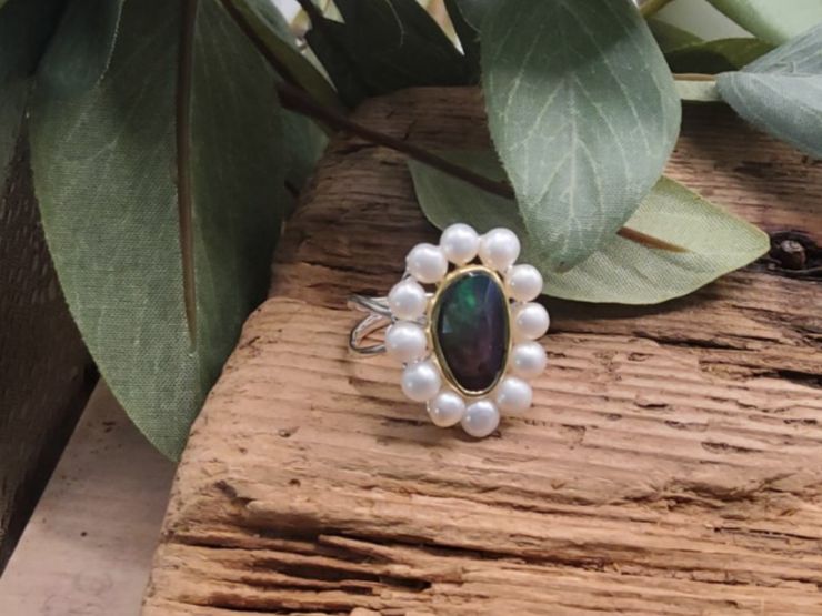 Anelli: Opal Ring im super Design Gr.54.5 – Nuovo (secondo la descrizione) da Luzern venduto da S.Kern01