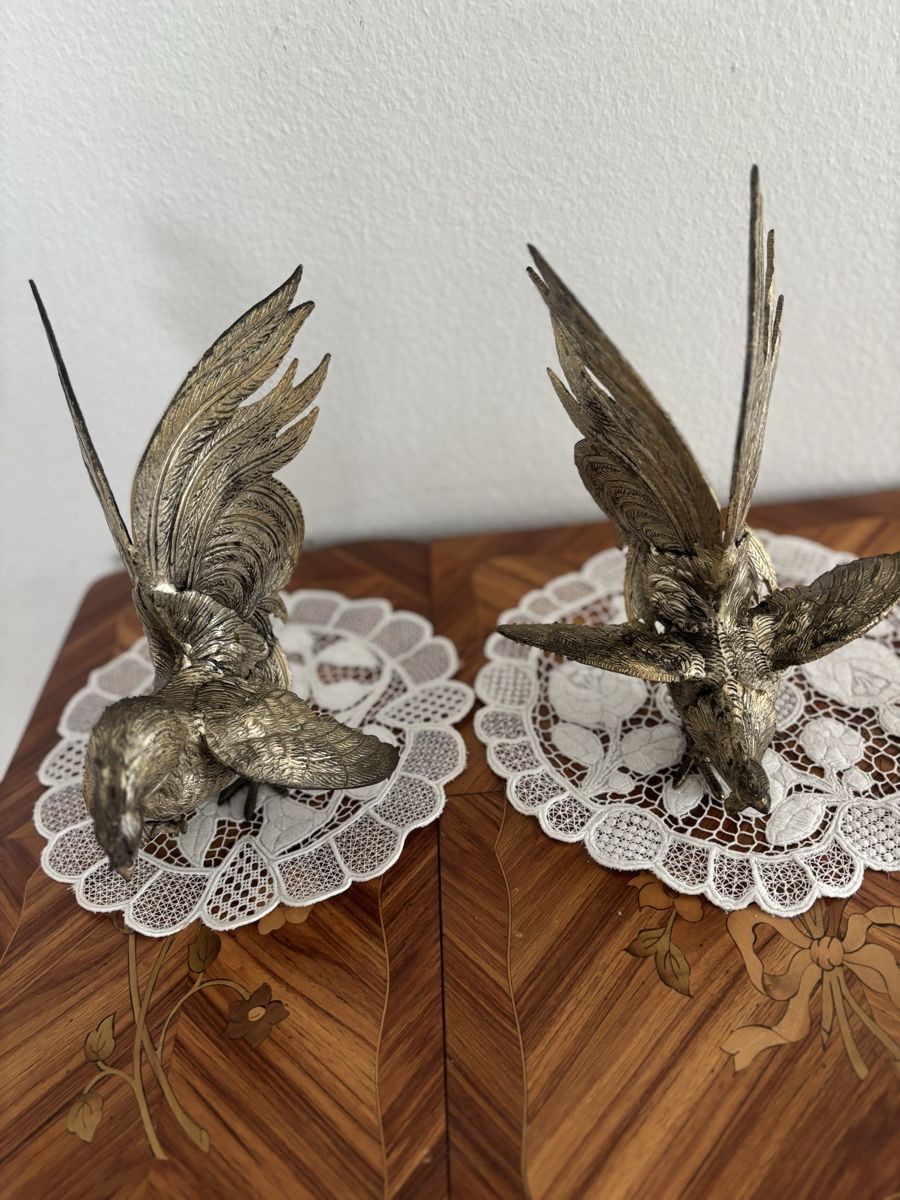 Figuren: 2 Hühner aus Messing – Gebraucht aus Kriens von Wundertuete17