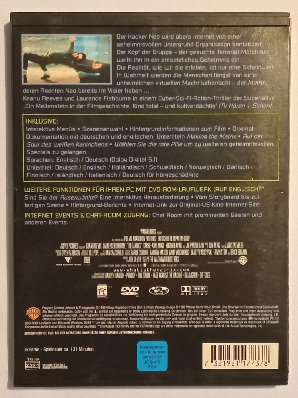 Tutti i DVDs: A7 DVD - MATRIX (deutsch) - gebraucht – Usato da Urtenen-Schönbühl venduto da chr_hf86 1