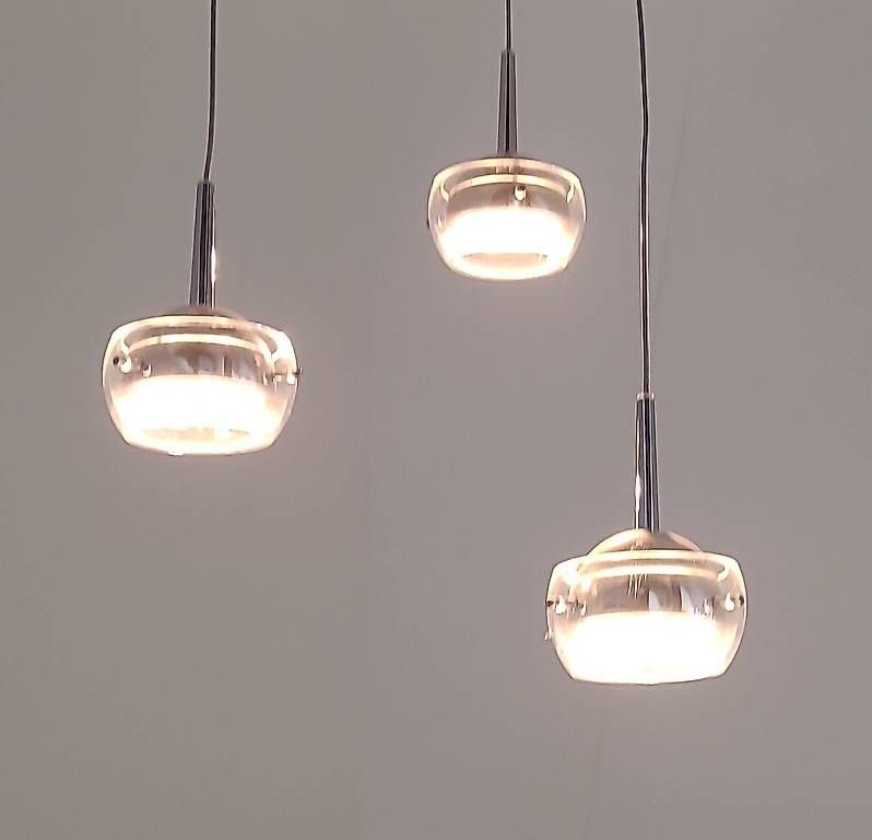 Lampadari & plafoniere: Edle Hängelampe mit 3 Spots - chrom – Usato da Basel venduto da Eule2000