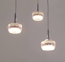 Edle Hängelampe mit 3 Spots - chrom