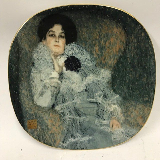 Teller: Teller mit Klimt Gemälde Portrait der Marie Henneberg – Neu (gemäss Beschreibung) aus Zürich von gigimai67