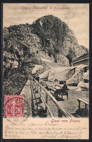 Cartoline postali: AK Pilatus, Eselspitze im Frühsommer – Usato da Berlin venduto da bartko-reher