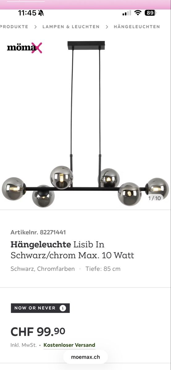 Mömax Kronleuchter & Deckenlampen: Hängeleuchte LISIB – Neu und originalverpackt aus Laufen von Jamii3 1