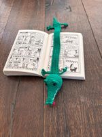 Gehäkelter Krokodil Lesezeichen - Handarbeit, Grün!