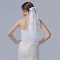 NEUER Braut Schleier Weiss 60cm mit Haarkamm - 222066