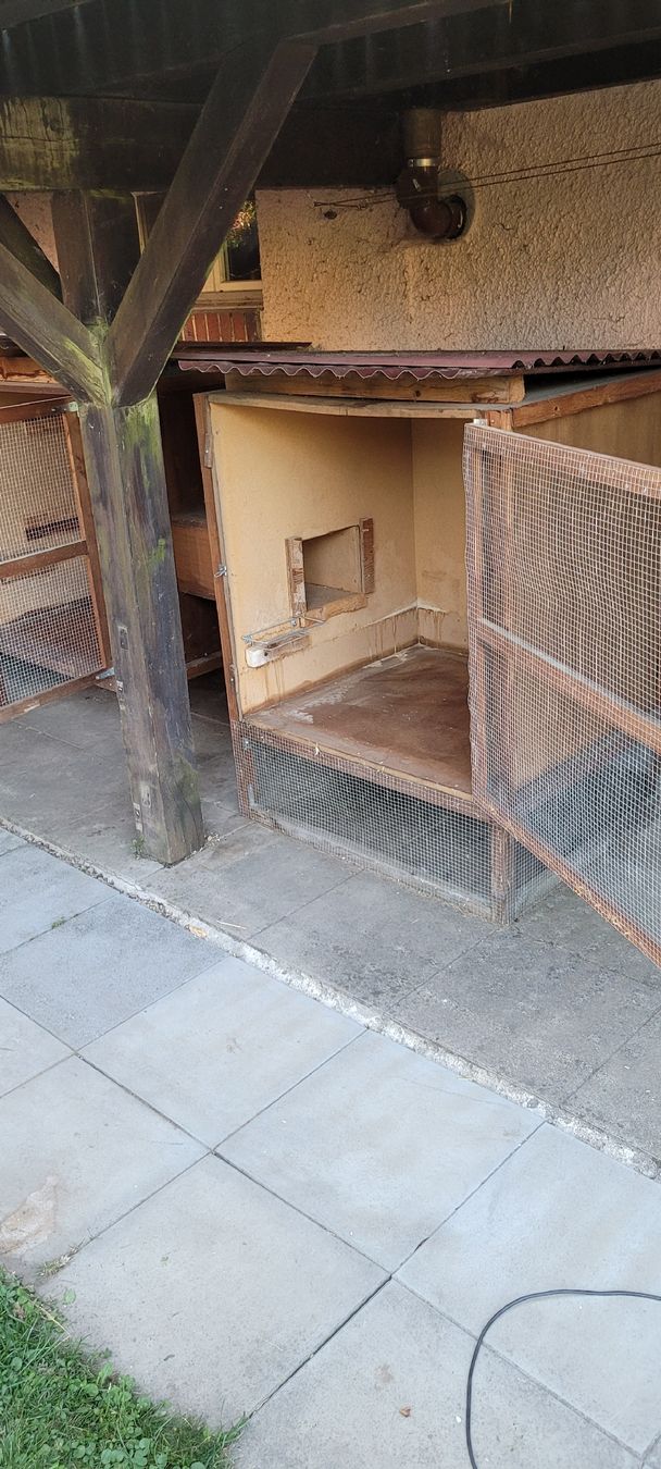 Cages, transport & sécurité: Holz-Kleintiergehege mit 3 Abteilen – D'occasion à Frauenfeld par ricola22 5