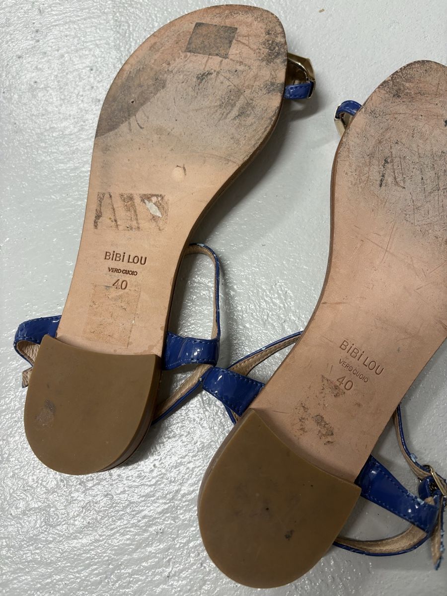 Scarpe da donna: Bibi Lou Sandale Gr. 40 Blau Strass Leder – Usato da Regensdorf venduto da secondchancefashion 5