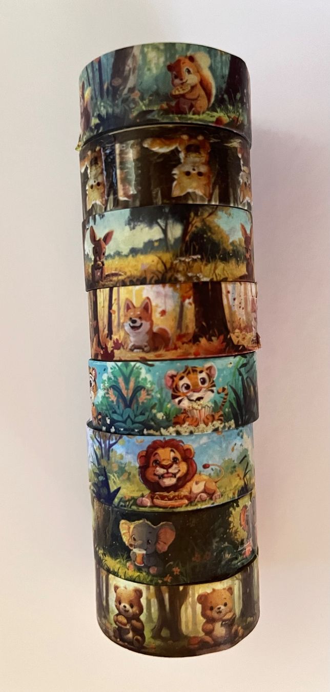 Sticker: Tiere Washi Tape Set 8 Rollen – Nuovo (secondo la descrizione) da Menziken venduto da Bastelchaos