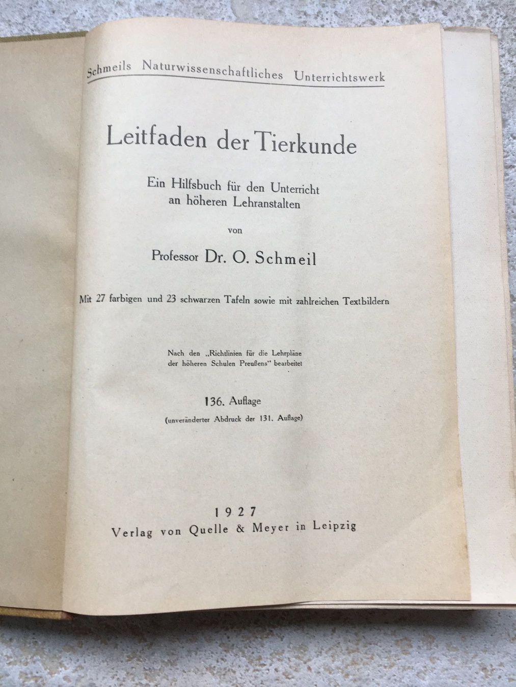 Libri: Antikes Tierkunde-Buch 1926 – Usato da Wettingen venduto da Ecaramel 1