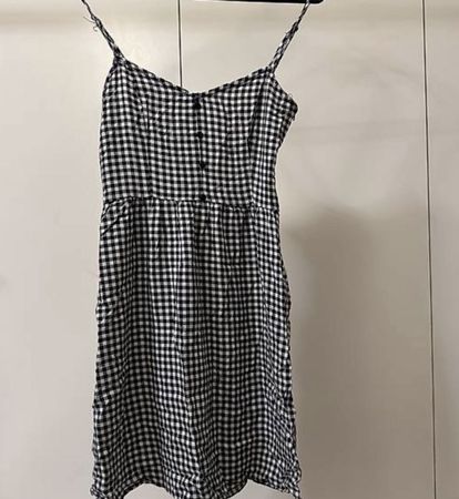 CHECKERBOARD SUMMER DRESS🤍🖤