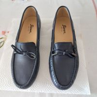 Magnifiques mocassins Sioux neufs en cuir bleu foncé, 36