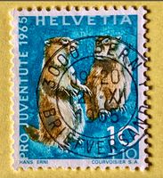 Nr.J 211 GESTEMPELT Alpenmurmeltier 1965 Bern