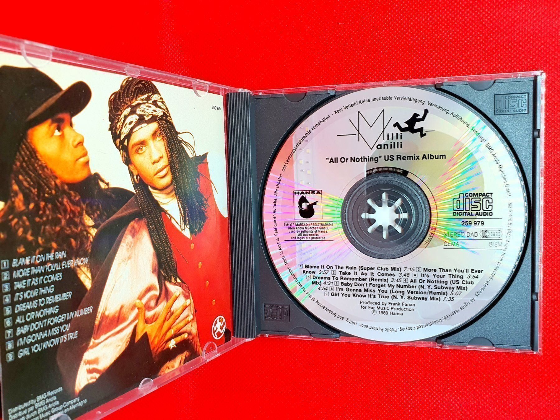 CD: CD Milli Vanilli "all or nothing" – Usato da Riedholz venduto da Speedy11 1