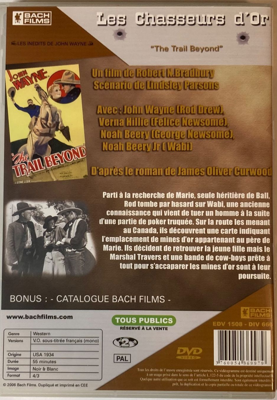 Tutti i DVDs: JOHN WAYNE - LES CHASSEURS D'OR – Usato da Poliez-Pittet venduto da Newtown-Records 1