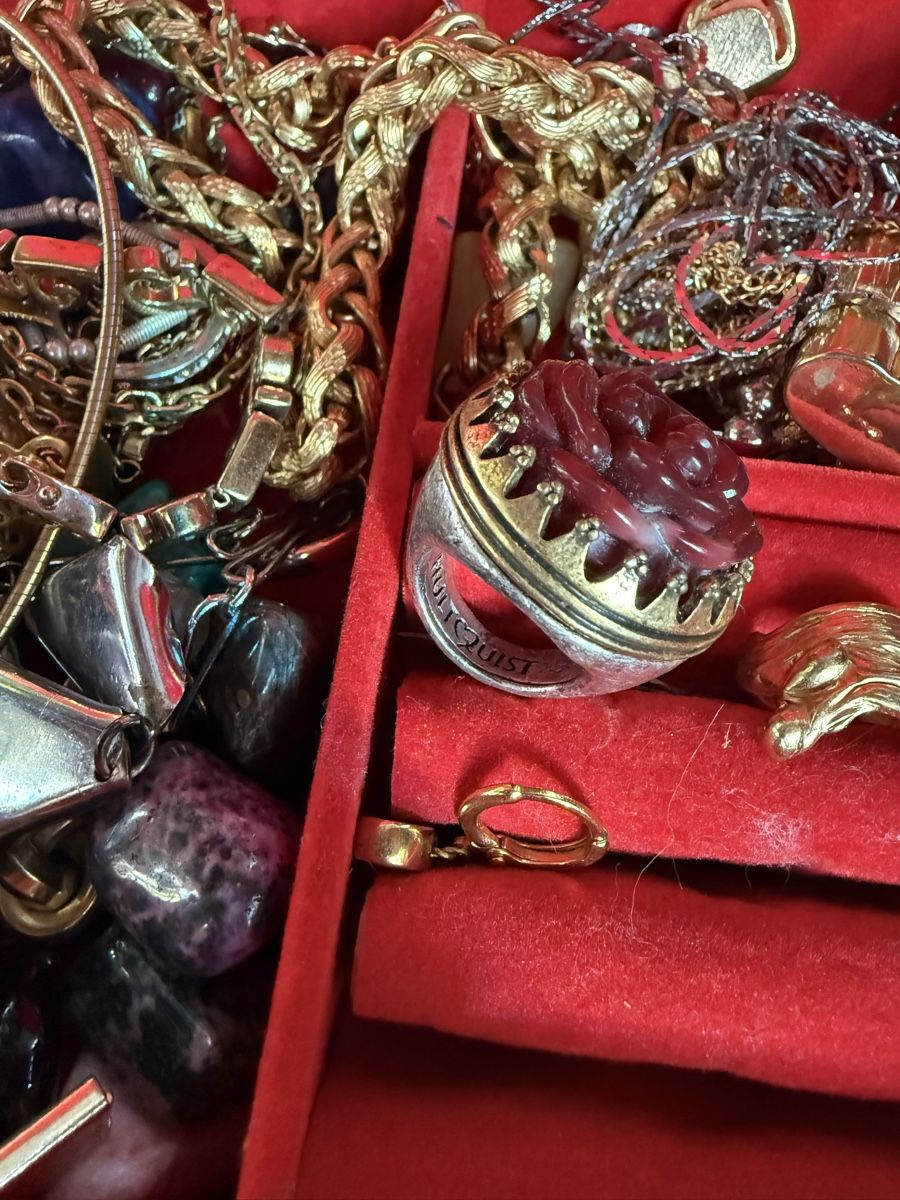 Lot De Bijoux Fantaisie Vintage - Occasion - Idéal Pour Créations Ou Collection