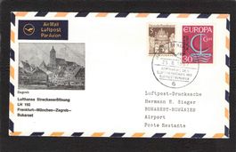 Lufthansa: Streckeneröffnung  Frankfurt - Bukarest,25.8.1967