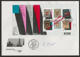 Block Brief Signatur + Überdruck 15.05. BERNABA Multilateral