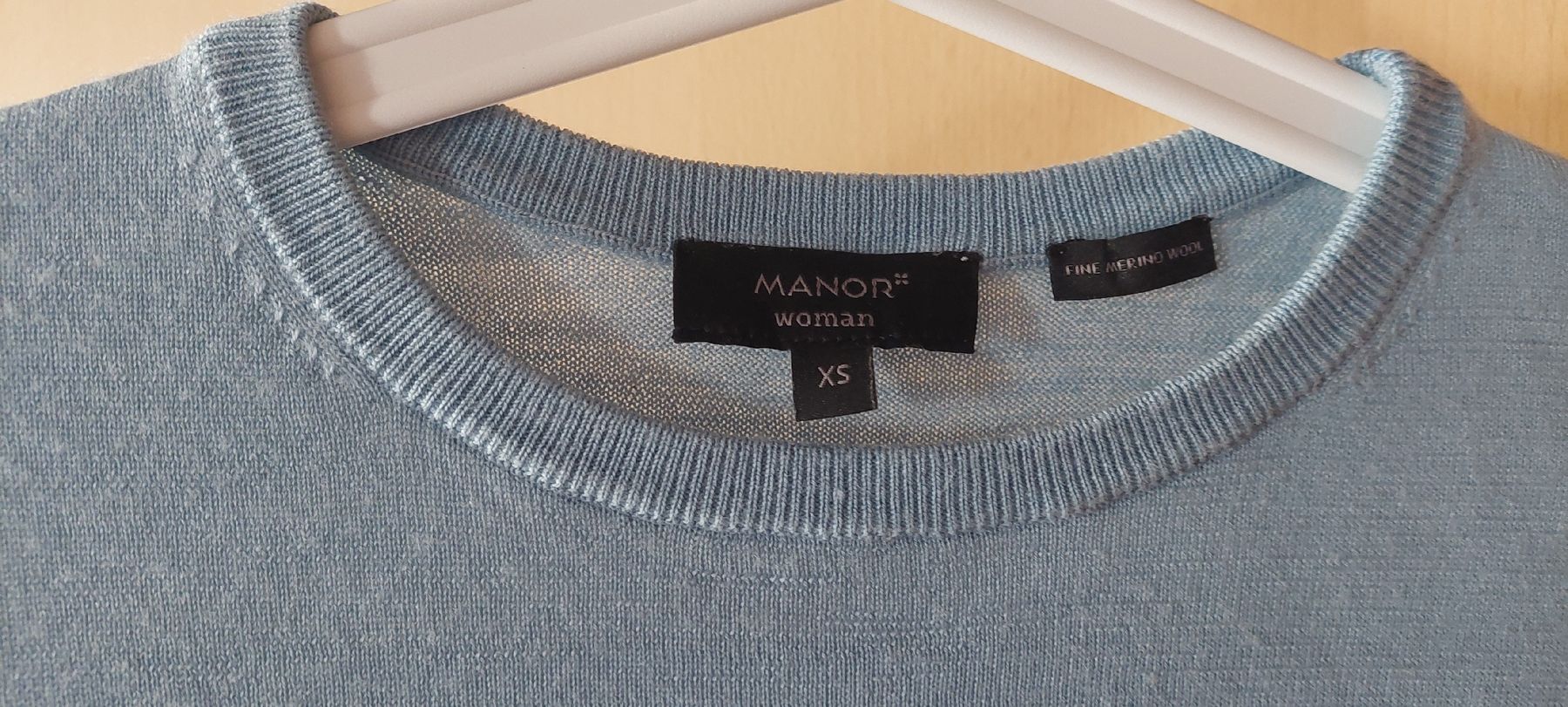 Manor Pullover & Sweatshirts: Feinstrick Pullover hellblau MANOR (XS) - Merinowolle – Gebraucht aus Schmidrüti von Novemberchind 2