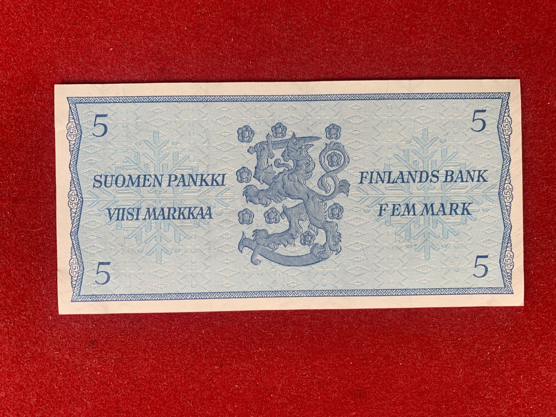 Banconote: FINLANDE - 5 Markka 1963 - Uncirculated / Unzirkuliert – Nuovo (secondo la descrizione) da Le Lignon venduto da Trikles 1