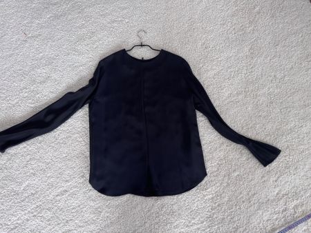 COS Damen Bluse Shirt Schwarz reine Seide 40 wNEU