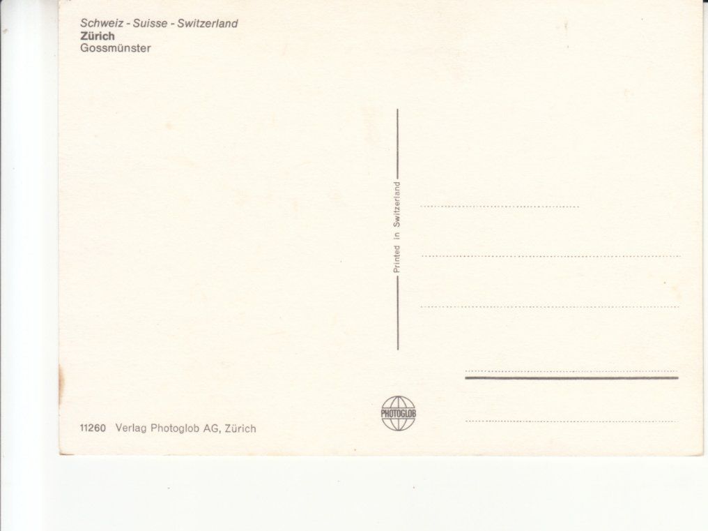 Cartoline postali: Zürich ca. 1970 – Usato da Bürglen TG venduto da StampGraf 1