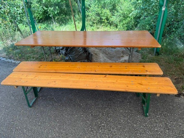 Set di tavolo e panche: Festbankgarnitur, Holz, gebraucht – Usato da Pfaffnau venduto da Gerry1503 3