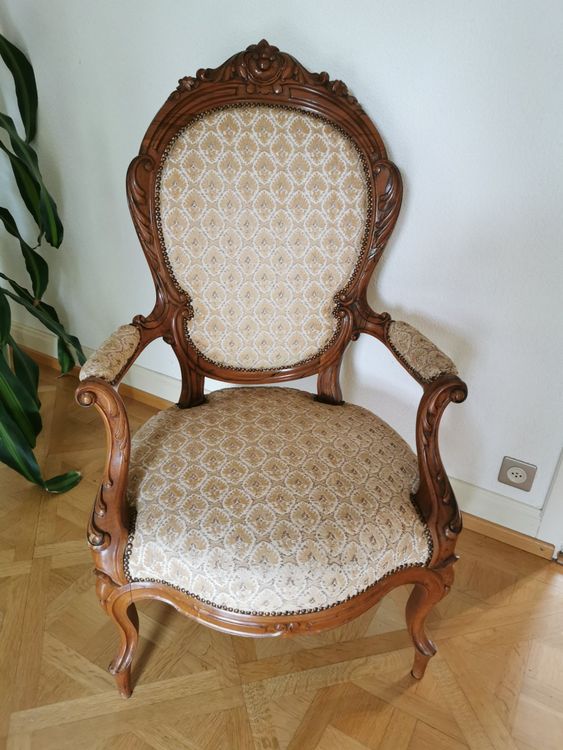 Antike Sessel Mit Armlehne