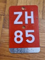 Velo ZH 85 Nummernschild Nummer
