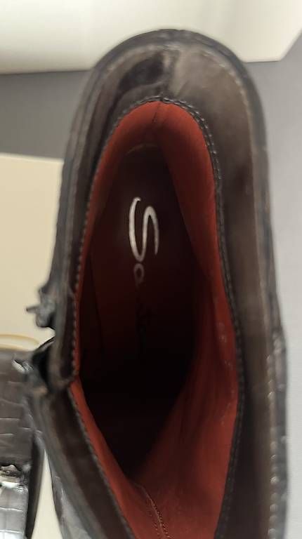 Santoni Scarpe da donna: Mega Stiefelette Santoni, Gr. 37.5, Braunes Leder – Nuovo (secondo la descrizione) da Langendorf venduto da winterjasmin 4
