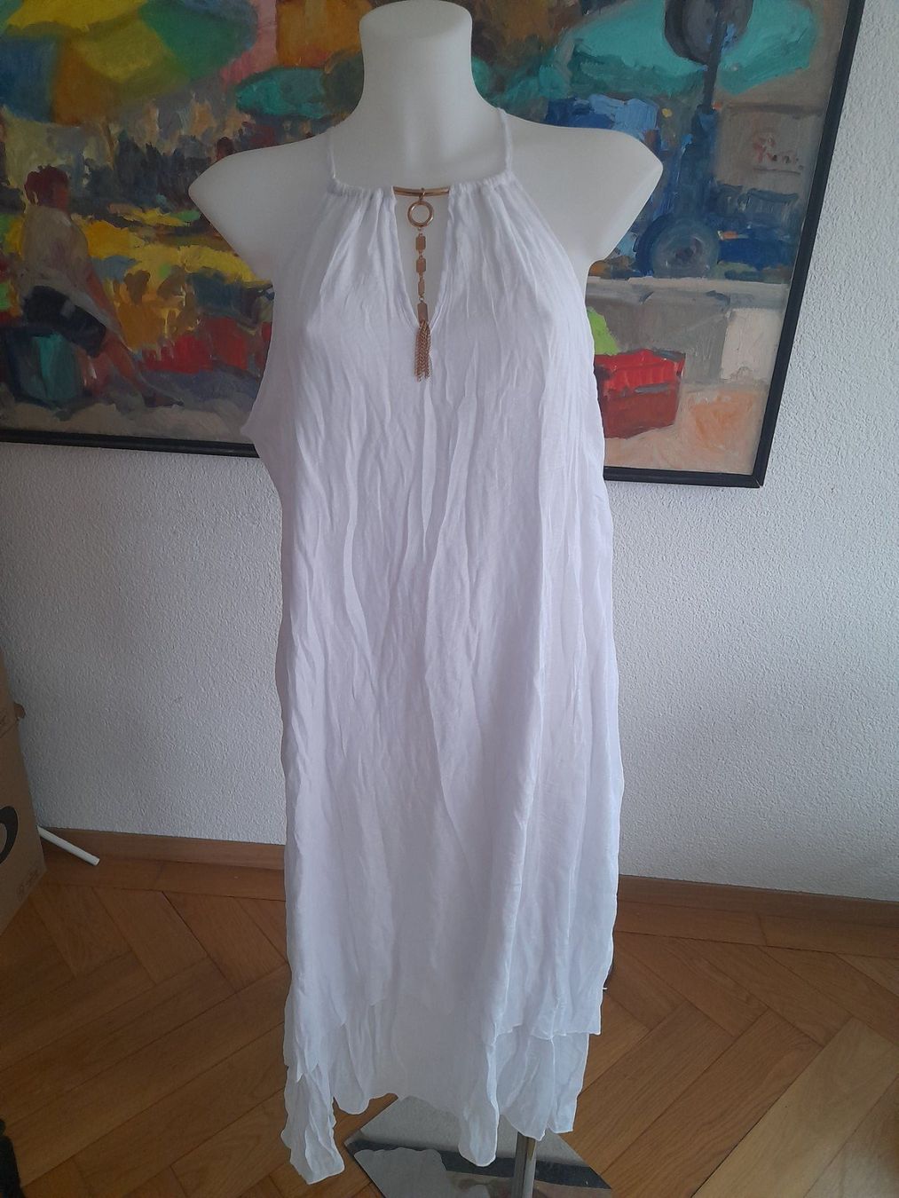 Kleider: Weisses Sommerkleid - Elegant & Luftig Gr.XL – Neu und originalverpackt aus Thalwil von all_j96l