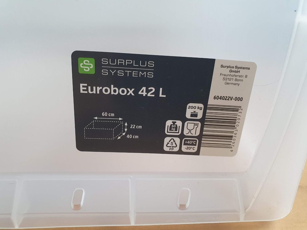 Kiste / Aufbewahrungsbox Surplus Systems, Eurobox 42L (Gebraucht) in ...
