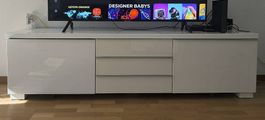 IKEA BESTÅ BURS TV-Bank, weiss Hochglanz, 180 cm