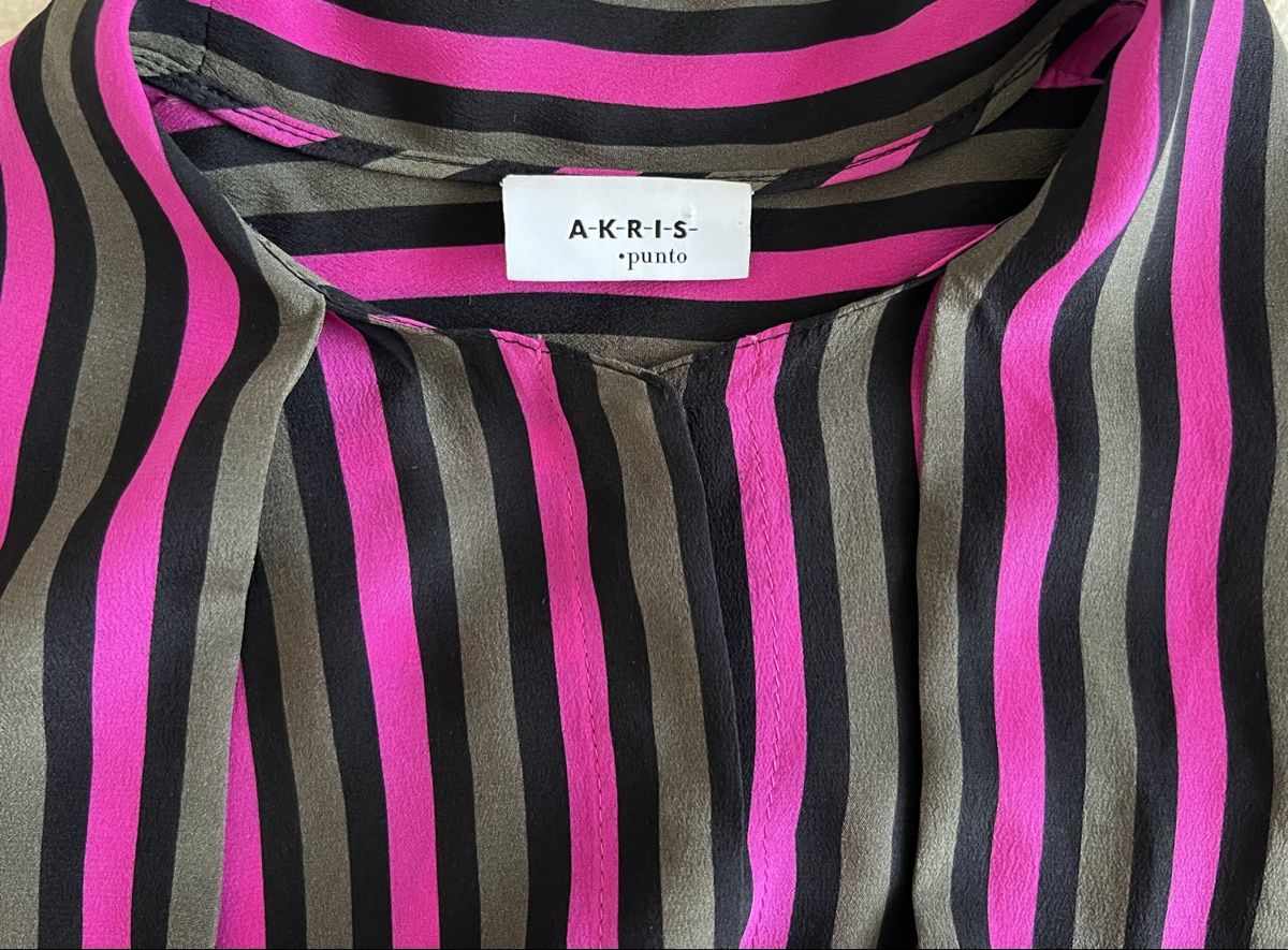 Akris Camicette: Akris punto Bluse gestreift 100% Seide Grösse 38 – Nuovo (secondo la descrizione) da Uster venduto da Family_Boutique 3