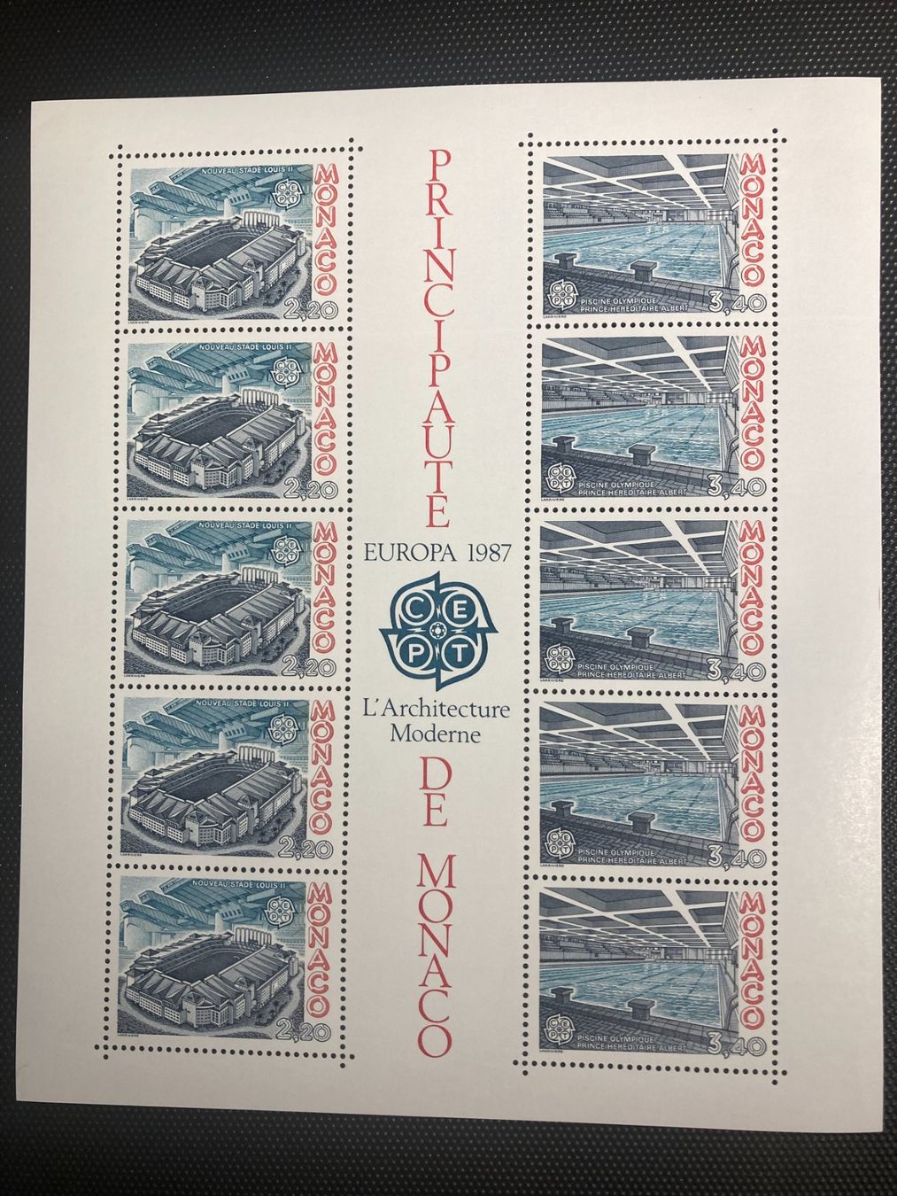 Tutti i francobolli: Monaco 1987 Europa CEPT Block Architektur postfrisch – Nuovo (secondo la descrizione) da Winterthur venduto da schnueps