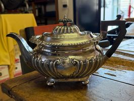 Antike Teekanne Silber 925 SHEFFIELD um 1910
