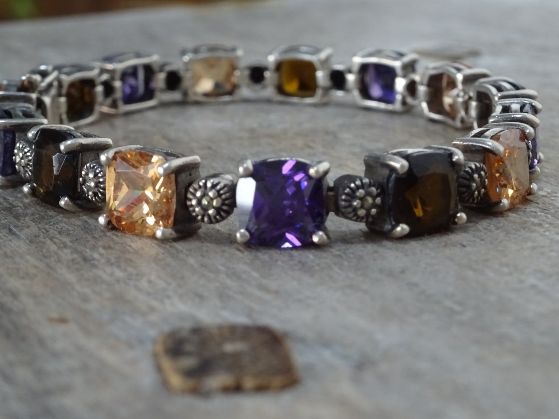 Bracciali & Braccialetti: Silber Armband / mit Glitzersteinen – Usato da Oetwil am See venduto da Golfsud 1