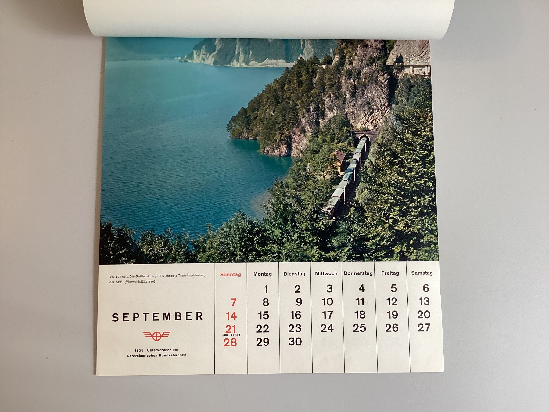 Calendari: CFF - calendrier 1958 – Usato da Vouvry venduto da marius09 4